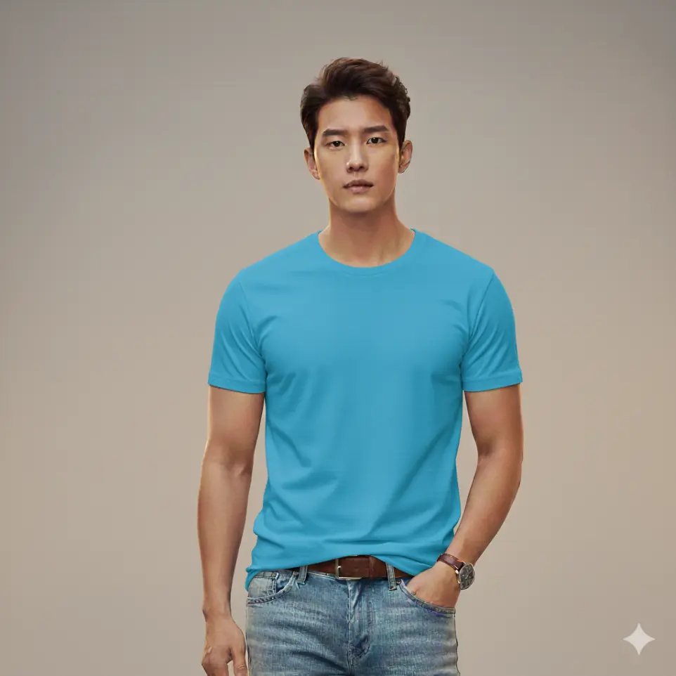 LIGHT SKY ROUND NECK T-SHIRTS