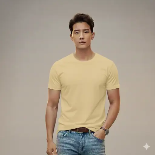 BISCUIT ROUND NECK T-SHIRTS